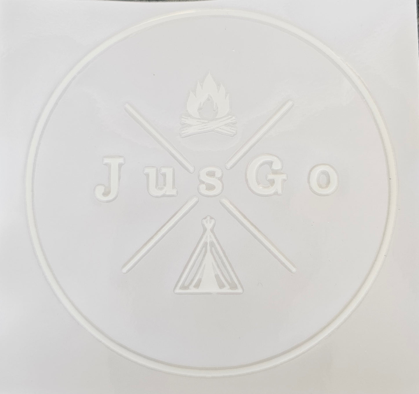 JusGo UV & Heat-Resistant Round Sticker (10cm)